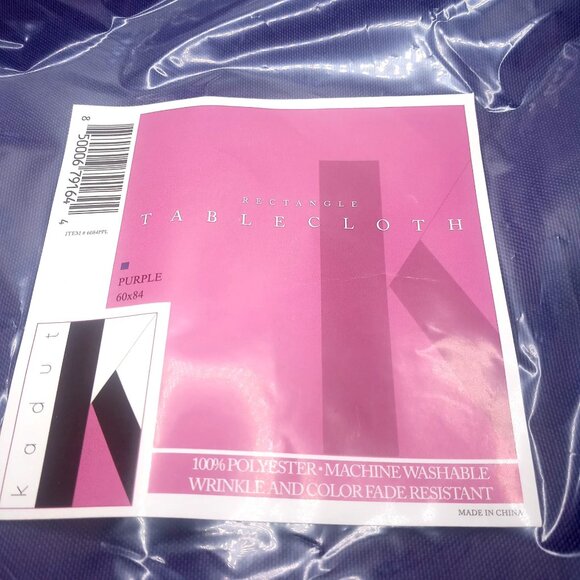 Kadut Tablecloth 60x84 Purple Rectangle Heavy Duty Stain Proof Wrinkle Resistant - Picture 2 of 4